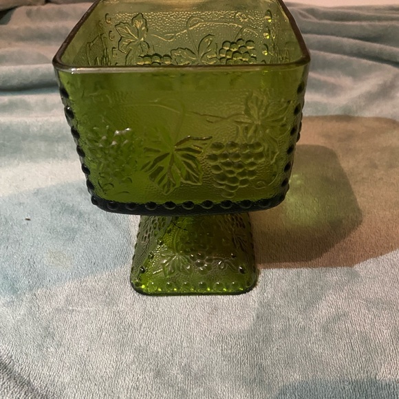Other - Vintage green candy glass